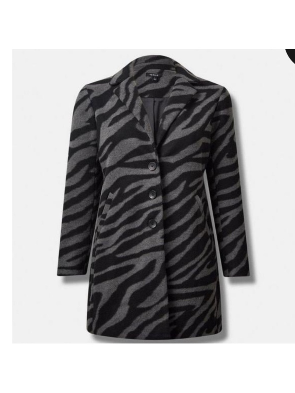 Torrid jacquard zebra print coat size 4